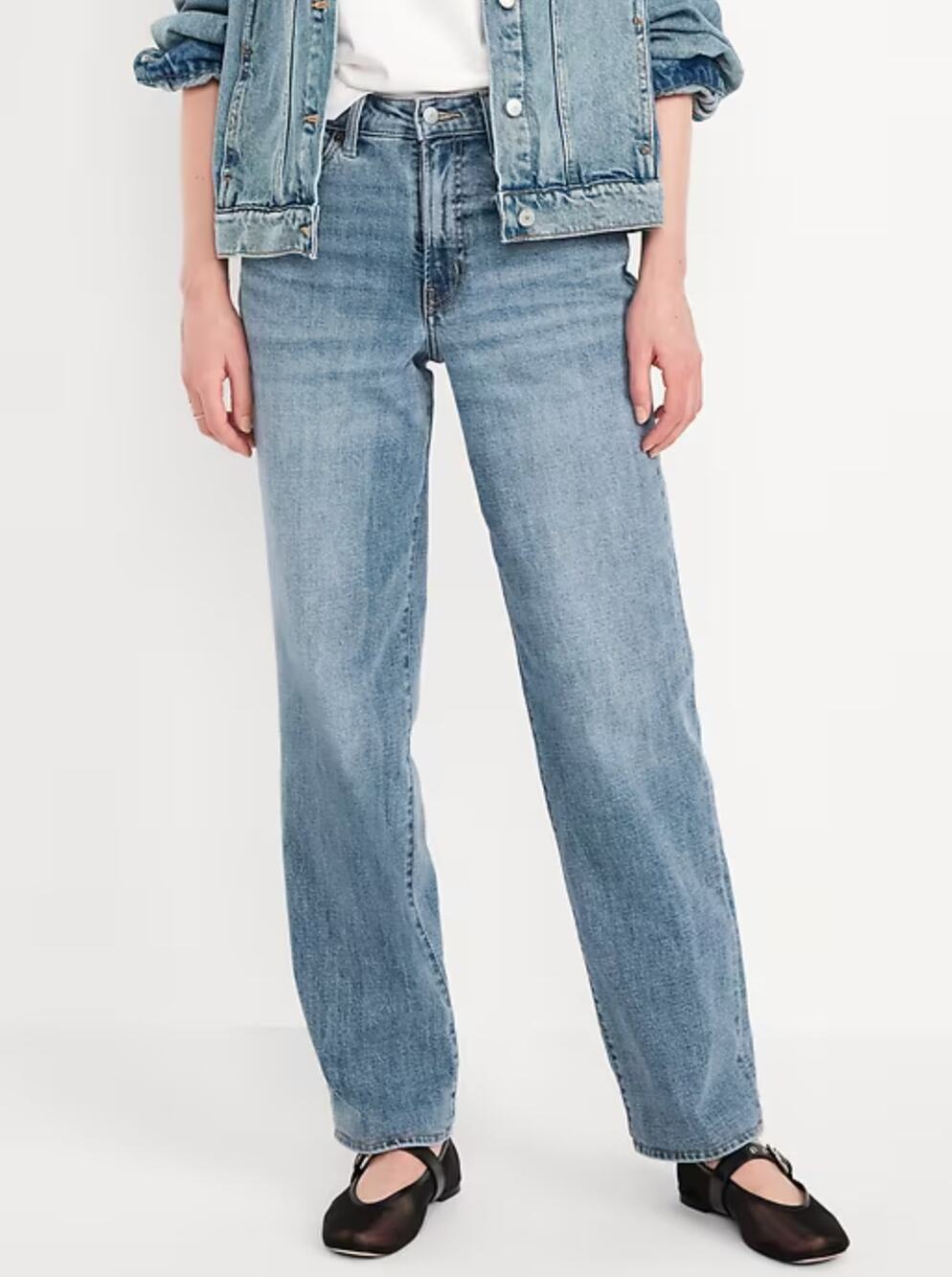 Old Navy OG LOOSE Secret-Smooth High Rise Denim High Waist Straight Leg Jeans
